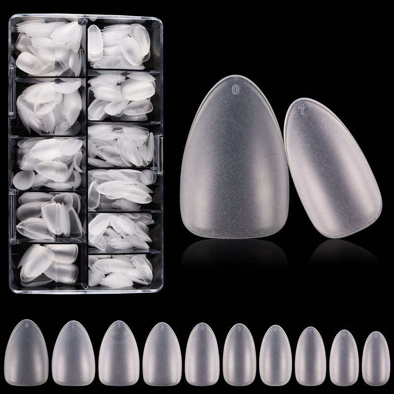 Almond French Nail Amathiphu Natural Acrylic