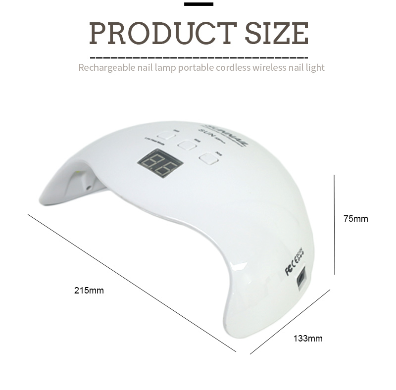 Rechargeable LED Lamp Wireless Powerful Curing